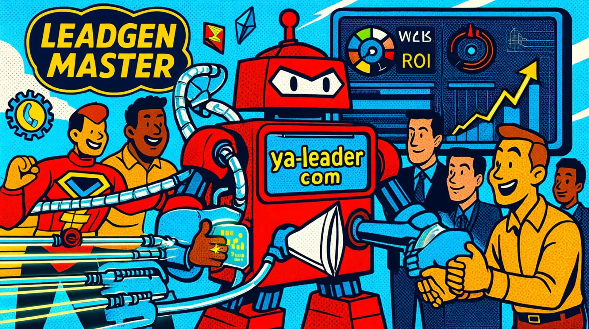 Автоматическая работа системы лидогенерации от ЯЛидер Сборная лидогенерация. Робот обрабатывает лиды: автоматические звонки, рассылки, интеграция с CRM и аналитика в реальном времени