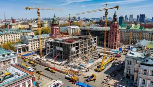 Реконструкция здания в Москве — крупный строительный объект с применением технологий усиления несущих конструкций